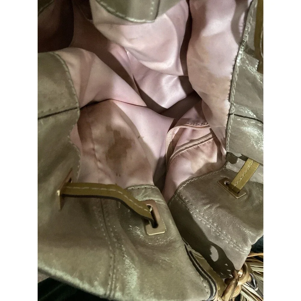Coach Metallic Gold Leather Tote Bag - Picture 6 of 12
